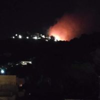 Incendio nella notte a Montecatini Alto nelle vicinanze del Quisisana