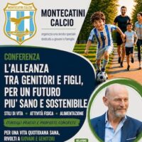 Venerdì 29 maggio una conferenza promossa dal Montecatini calcio su “L’alleanza tra genitori e figli, per un futuro più sano e sostenibile”